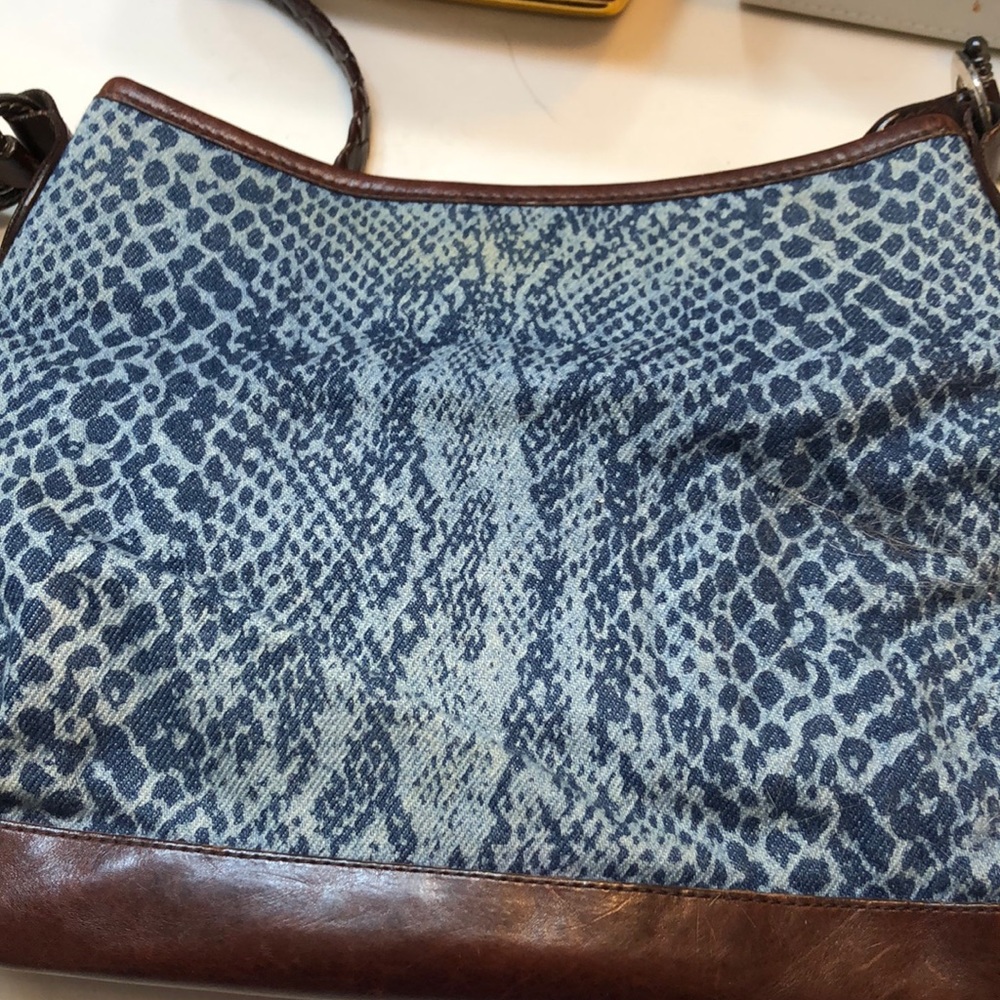 Vintage Brighton Denim/leather shoulder bag